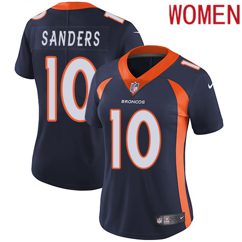 2019 Women Denver Broncos #10 Sanders blue Nike Vapor Untouchable Limited NFL Jersey->women nfl jersey->Women Jersey